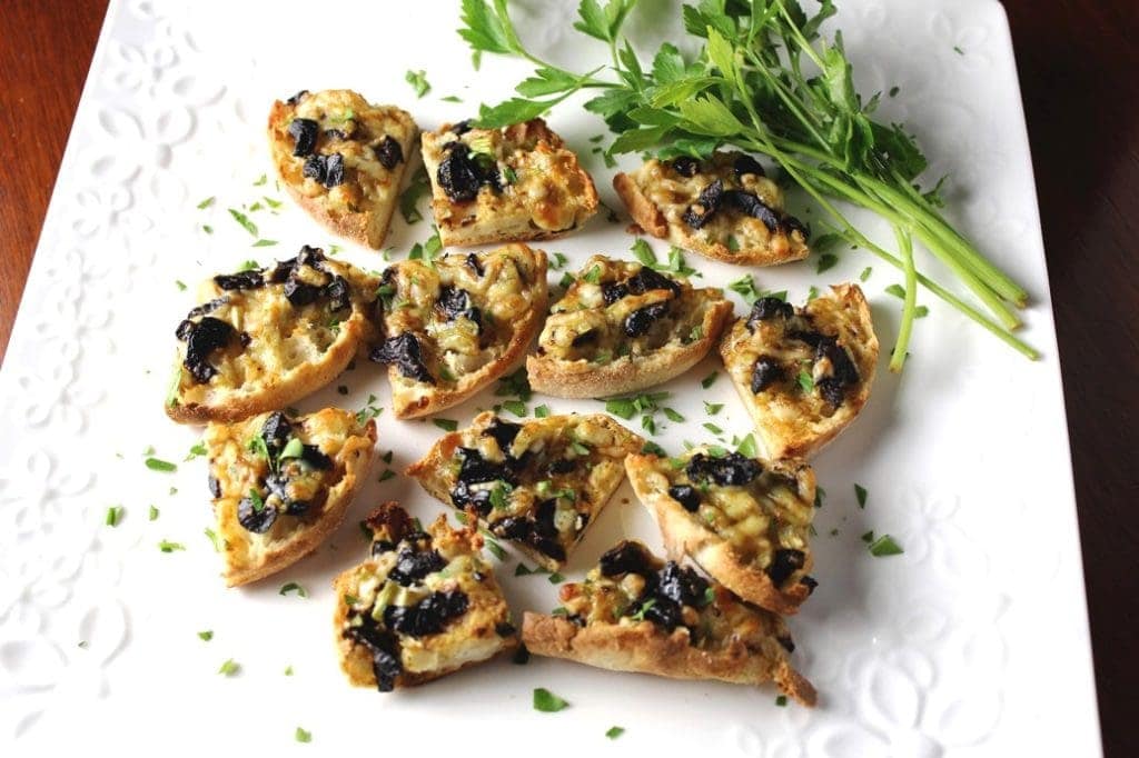 Melted Olive Cheese Appetizers
